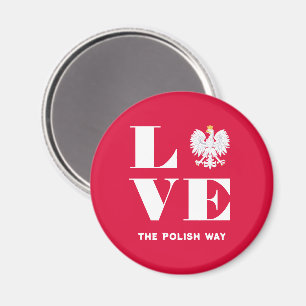 Imán Amar Polonia Polska Personalizado de águila blanca