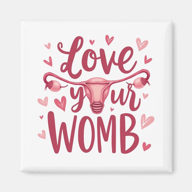 Imán Amar tu útero Uterus Aborto Positivación corporal (Frente)