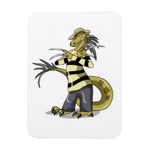 Imán Amargasaurus Posando Como Freddy Krueger.