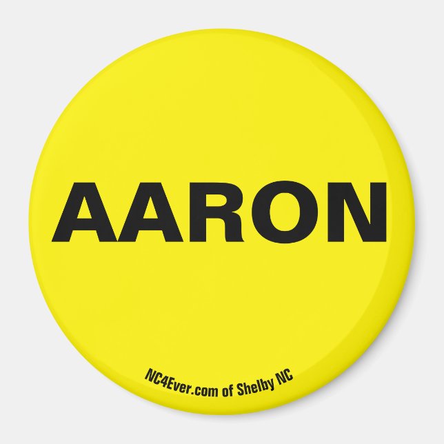 Imán amarillo AARON (Frente)