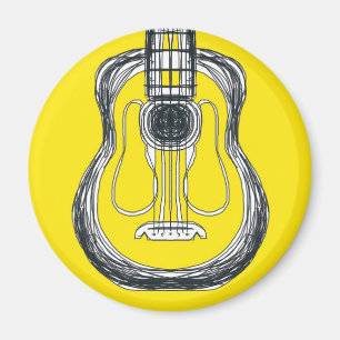 Imán amarillo de la cara del monstruo de la