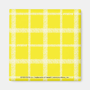 Imán Amarillo de la tela escocesa