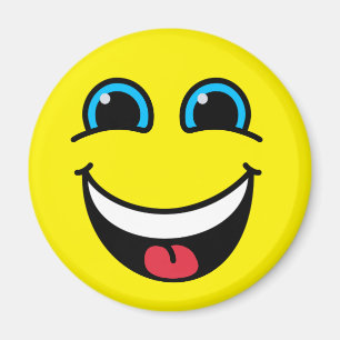Imán Amarillo de risa de la cara de la emoji