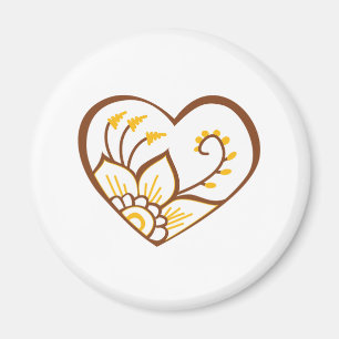 Imán Amarillo del corazón de la alheña