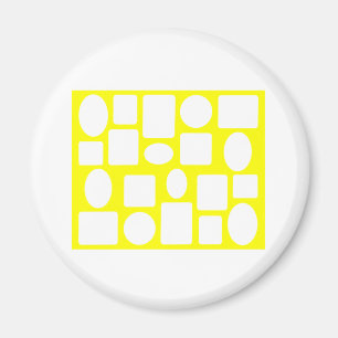 Imán Amarillo del paisaje del marco el MUSEO Zazzle