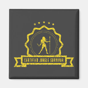 Imán amarillo del sello de la selva