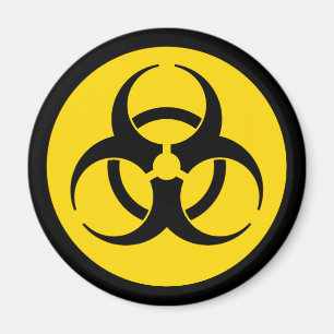 Imán amarillo del símbolo del Biohazard