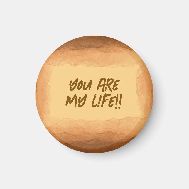 Imán Amarillo - El día de San Valentín marrón (Frente)