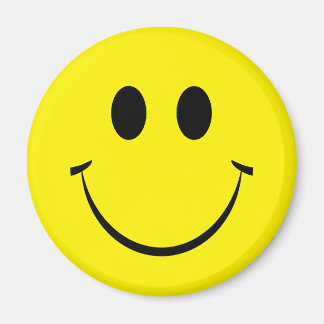 Imán amarillo feliz de la cara