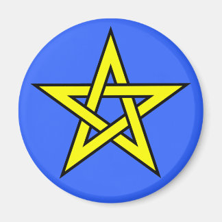 Imán Amarillo pentagrama azul