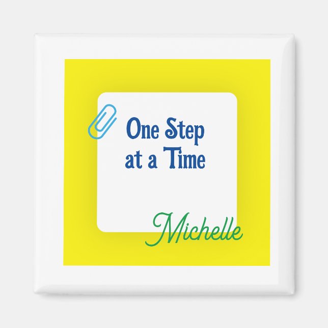 Imán Amarillo personalizado (Frente)