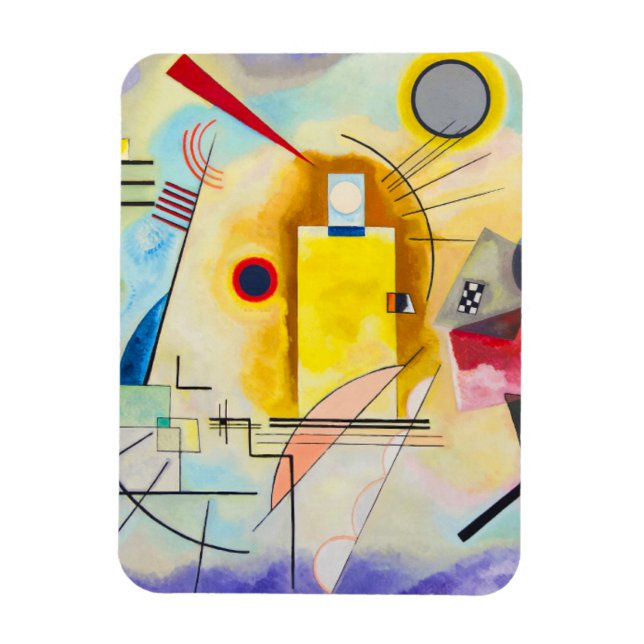 Imán Amarillo-Rojo-Azul de Kandinsky (Vertical)