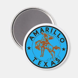 Imán Amarillo TX Vintage