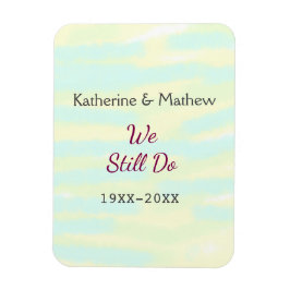 Imán Amarillo verde Votos aniversario de renovación de 