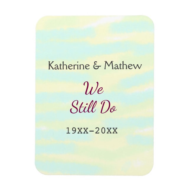 Imán Amarillo verde Votos aniversario de renovación de  (Vertical)