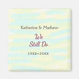 Imán Amarillo verde Votos aniversario de renovación de 