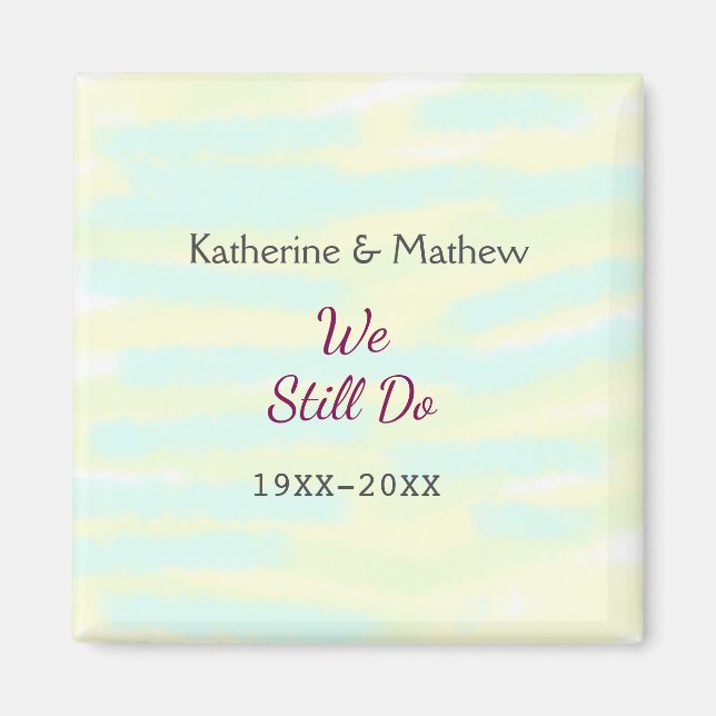 Imán Amarillo verde Votos aniversario de renovación de  (Frente)