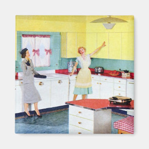 Imán Amas de casa retro en cocina