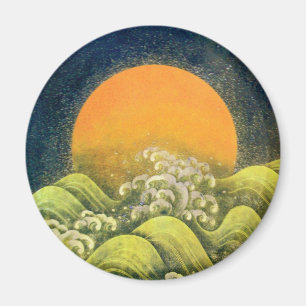 Imán AMATERASU, DIOSA del SOL, negro del verde amarillo