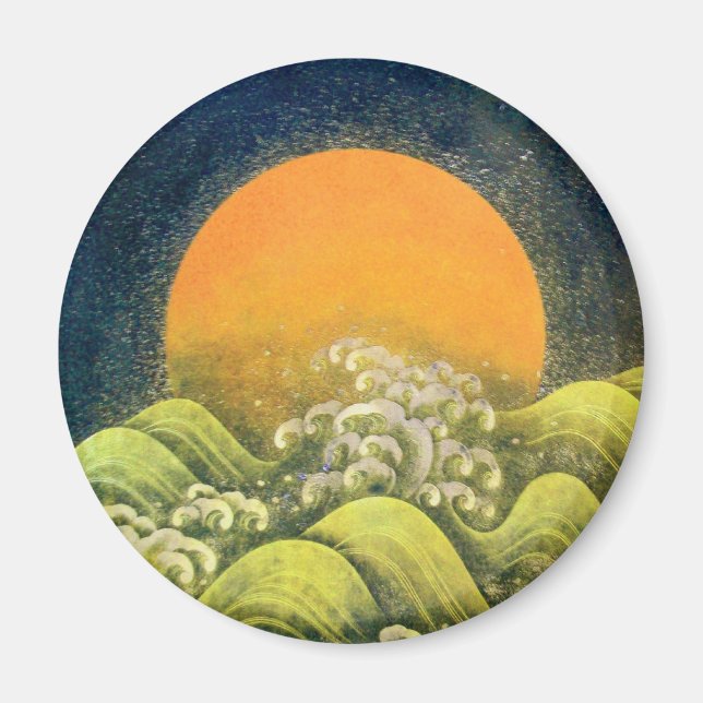 Imán AMATERASU , SUN GODDESS , amarillo verde negro (Frente)