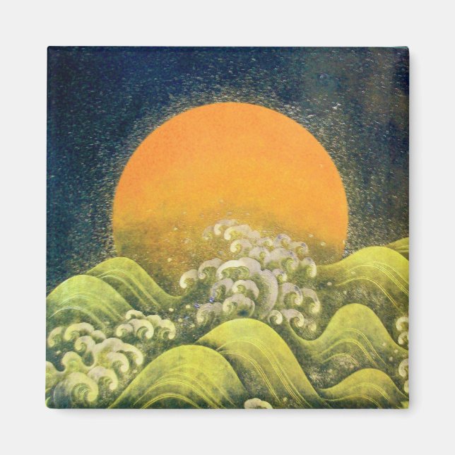 Imán AMATERASU , SUN GODDESS , amarillo verde negro (Frente)