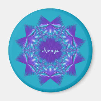 Imán AMAYA ~ STAR! Púrpura y Aqua ~ Diseño Impresionant