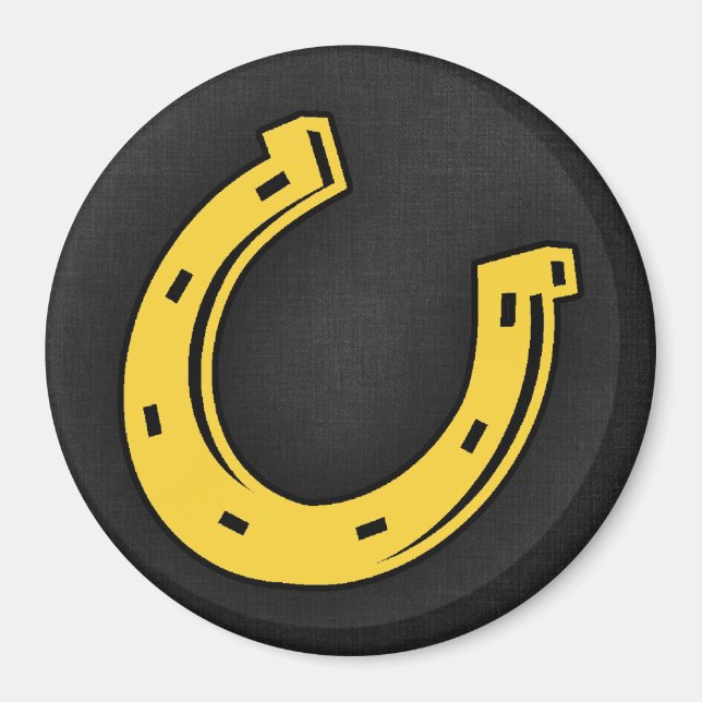 Imán Amber Horseshoe amarillo (Frente)