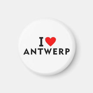 Imán Amberes Bélgica ciudad del amor corazón como viaja