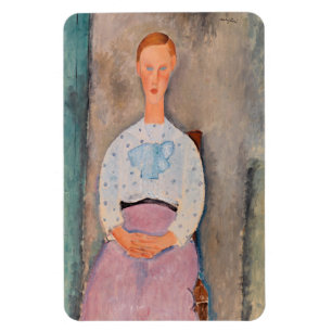 Imán Amedeo Modigliani - Chica con una blusa polka-dot