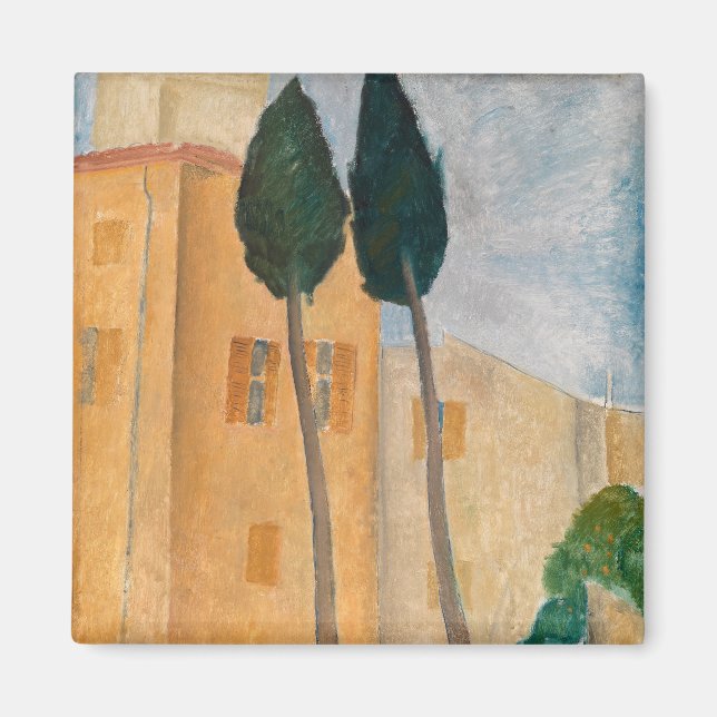 Imán Amedeo Modigliani - Cypreses y casas en Cagnes (Frente)