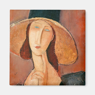 Imán Amedeo Modigliani - Jeanne Hebuterne en gran Gorra
