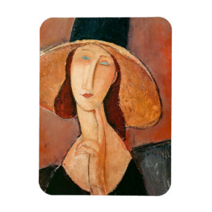 Imán Amedeo Modigliani - Jeanne Hebuterne en gran Gorra