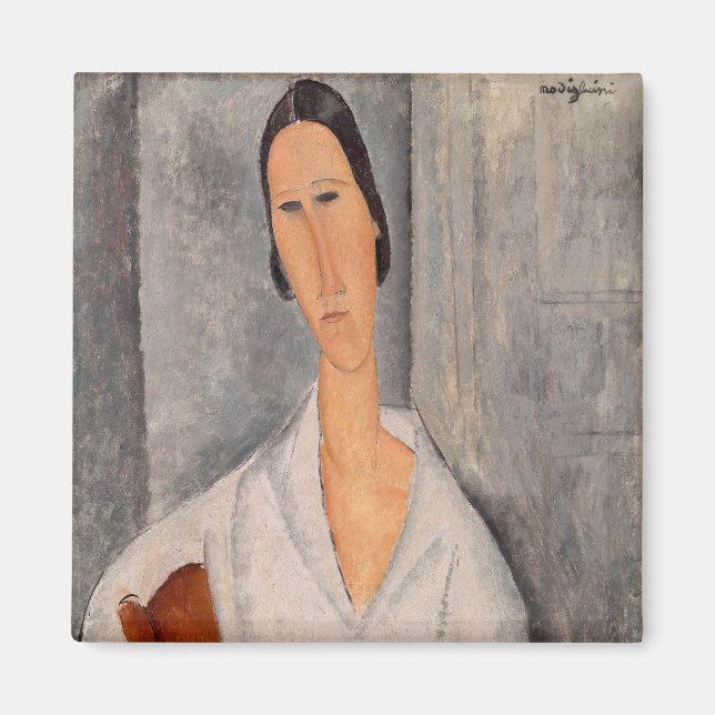 Imán Amedeo Modigliani - Madame Hanka Zborowska Leaning (Frente)