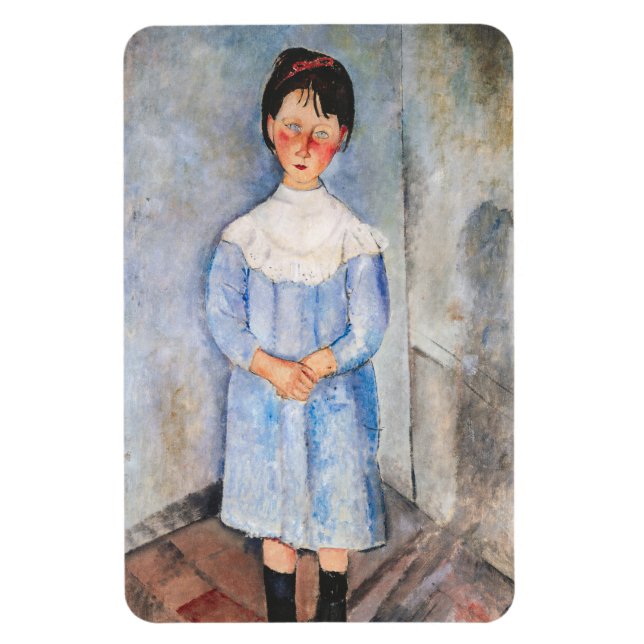 Imán Amedeo Modigliani - Niña pequeña de azul (Vertical)