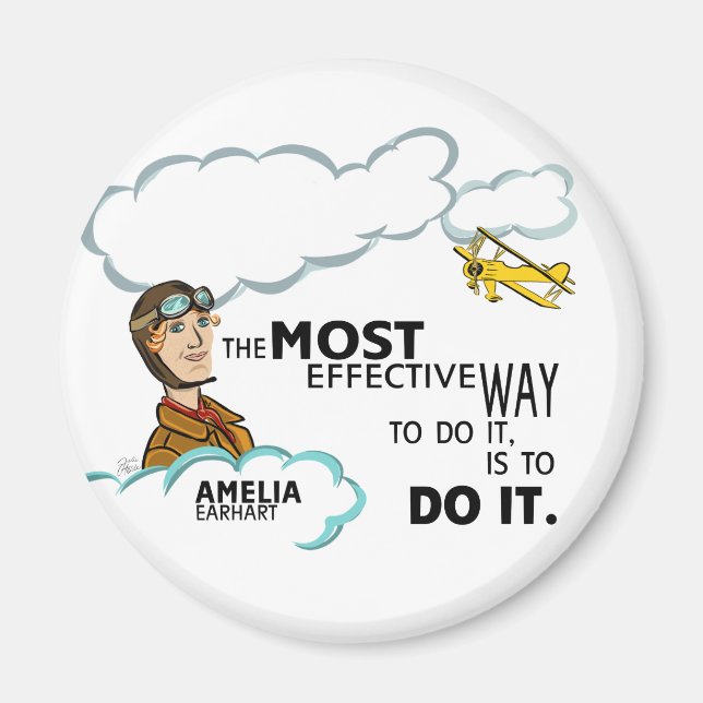 Imán Amelia Earhart de la manera más efectiva (Frente)