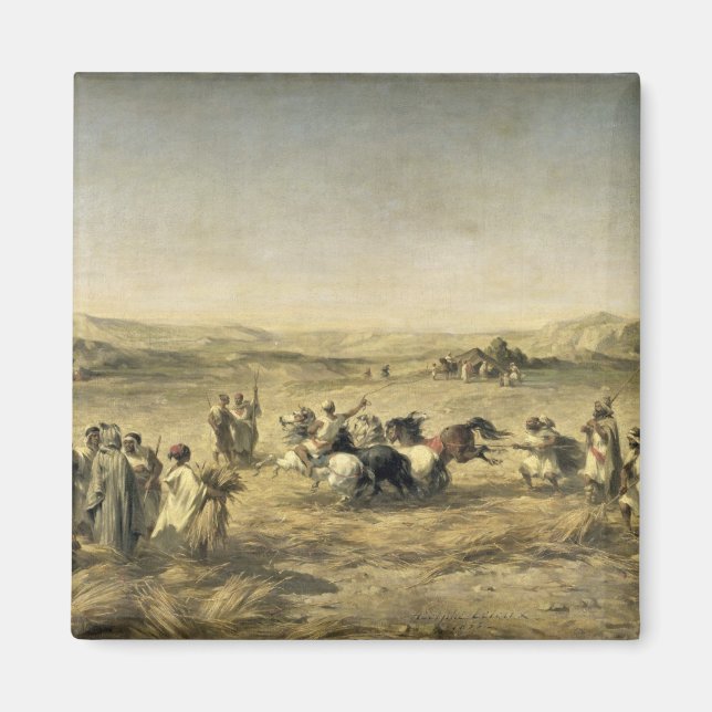 Imán Amenazando con trigo en Argelia, 1853 (Frente)
