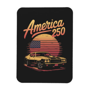 Imán América 250 US Atardecer Retro