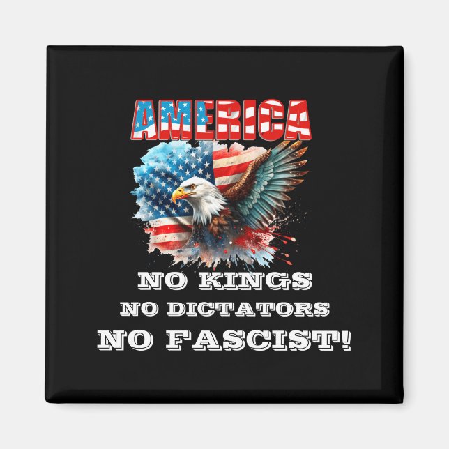 Imán America No Kings No Dictators No Fascist  (Frente)