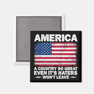 Imán América Un País Tan Genial Bandera De EEUU Padre J