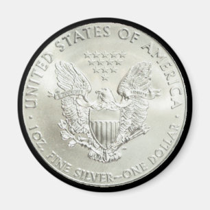 IMÁN AMERICAN EAGLE DOLLAR-MAGNET DE PLATA
