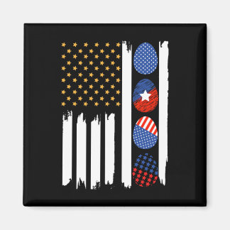 Imán American Flag Happy Easter Egg Hunting Patriotic 