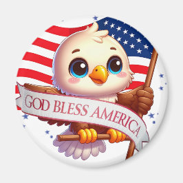 Imán American Flag Red White Blue Patriotic Eagle🦅🇺🇸