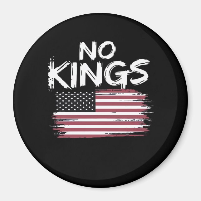 Imán American Flag Upside Down Distress No Kings Long F (Frente)