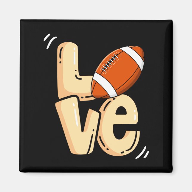 Imán American Football Love Valentines Rugby Srts Pl _1 (Frente)
