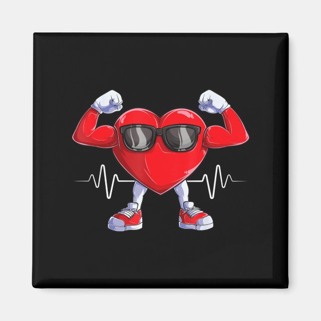 Imán American Heart Disease Awareness Heart Month Heart (Frente)