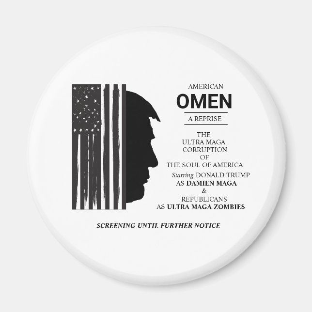 Imán American Omen In Black (Frente)