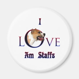 Imán American Staffordshire Terrier I Love