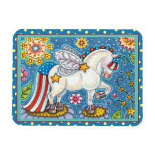 IMÁN AMERICANA WHIMSYNICKER PATRIOTIC PONY BONITO