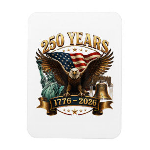 Imán Americano 250 Aniversario USA Patriótico 4 de Juli