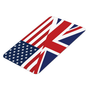 Imán Americano - bandera combinada Británicos